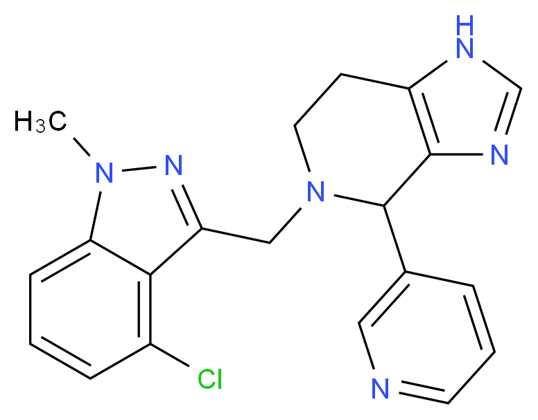 5-[(4-chloro-1-methyl-1H-indazol-3-yl)methyl]-4-pyridin-3-yl-4,5,6,7-tetrahydro-1H-imidazo[4,5-c]pyridine_Molecular_structure_CAS_)