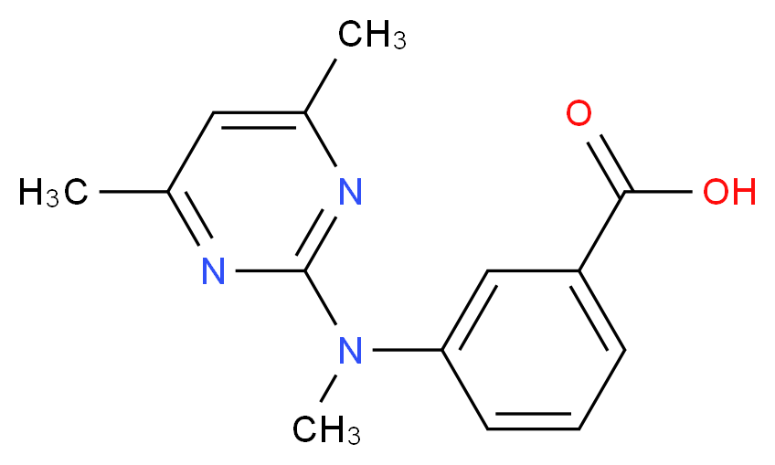 N-(4,6-Dimethylpyrimidin-2-yl)-N-methyl-3-amino-benzoic acid_Molecular_structure_CAS_387350-52-9)