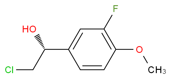 (1R)-2-chloro-1-(3-fluoro-4-methoxyphenyl)ethanol_Molecular_structure_CAS_)