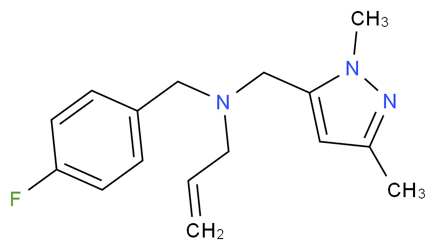 N-[(1,3-dimethyl-1H-pyrazol-5-yl)methyl]-N-(4-fluorobenzyl)prop-2-en-1-amine_Molecular_structure_CAS_)