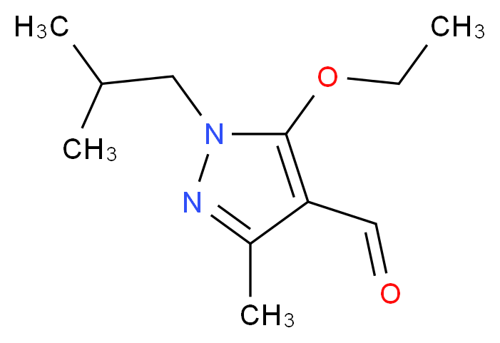 5-ethoxy-1-isobutyl-3-methyl-1H-pyrazole-4-carbaldehyde_Molecular_structure_CAS_)
