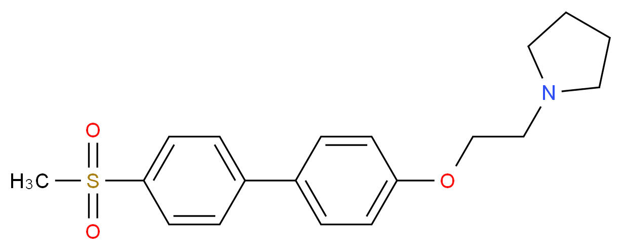 1-(2-{[4'-(methylsulfonyl)biphenyl-4-yl]oxy}ethyl)pyrrolidine_Molecular_structure_CAS_)