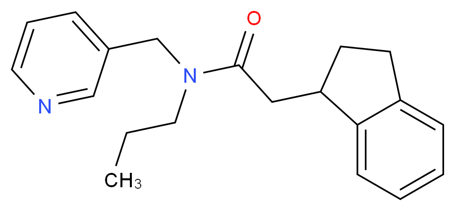 2-(2,3-dihydro-1H-inden-1-yl)-N-propyl-N-(pyridin-3-ylmethyl)acetamide_Molecular_structure_CAS_)
