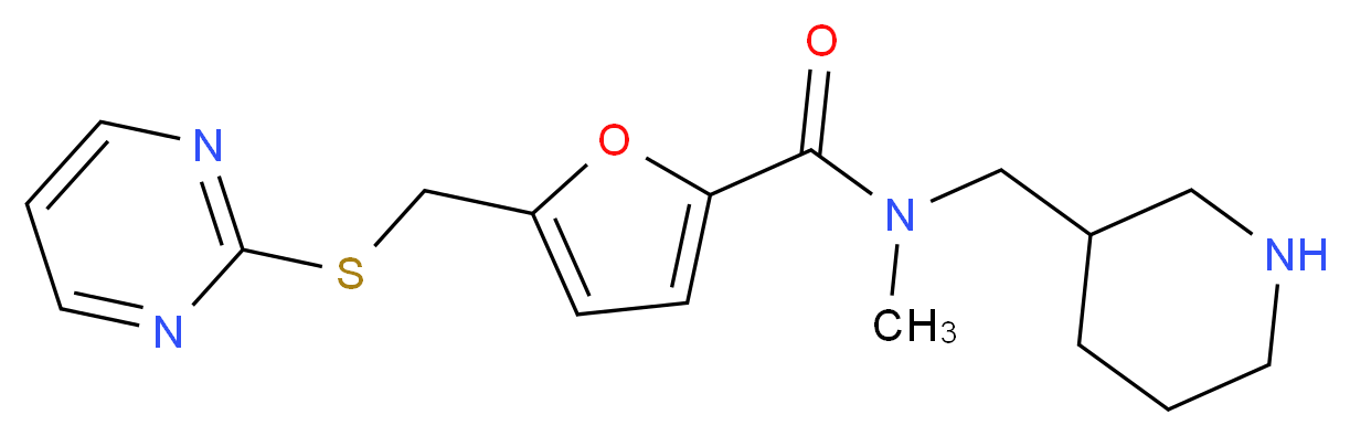 N-methyl-N-(piperidin-3-ylmethyl)-5-[(pyrimidin-2-ylthio)methyl]-2-furamide_Molecular_structure_CAS_)