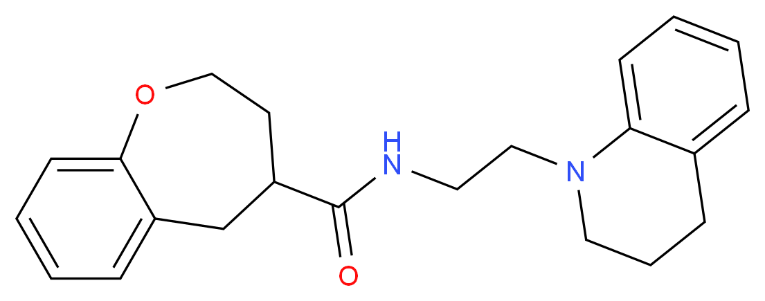N-[2-(3,4-dihydroquinolin-1(2H)-yl)ethyl]-2,3,4,5-tetrahydro-1-benzoxepine-4-carboxamide_Molecular_structure_CAS_)