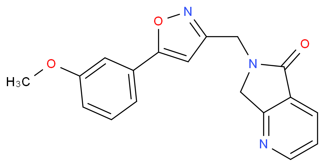 6-{[5-(3-methoxyphenyl)isoxazol-3-yl]methyl}-6,7-dihydro-5H-pyrrolo[3,4-b]pyridin-5-one_Molecular_structure_CAS_)