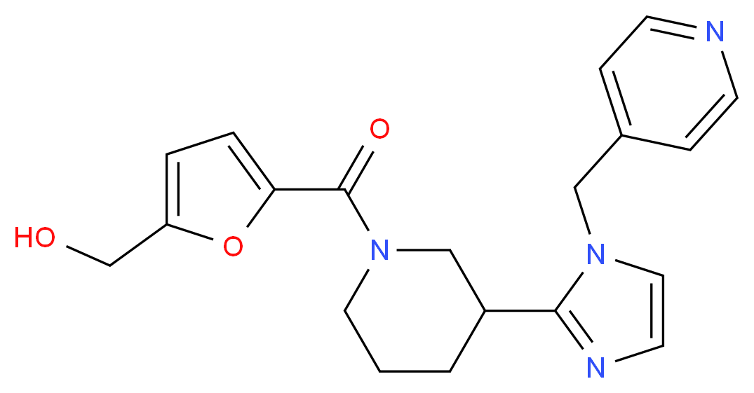 [5-({3-[1-(4-pyridinylmethyl)-1H-imidazol-2-yl]-1-piperidinyl}carbonyl)-2-furyl]methanol_Molecular_structure_CAS_)