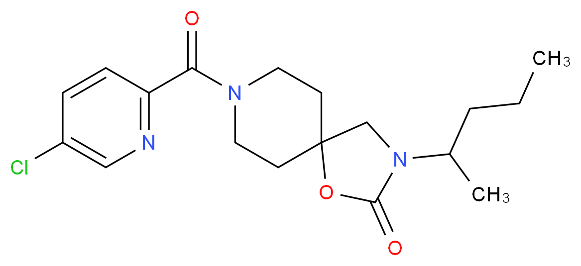 8-[(5-chloropyridin-2-yl)carbonyl]-3-(1-methylbutyl)-1-oxa-3,8-diazaspiro[4.5]decan-2-one_Molecular_structure_CAS_)