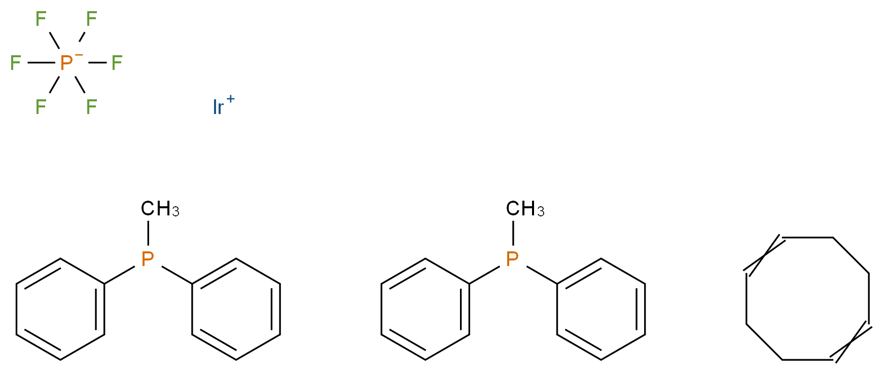 1,5-Cyclooctadienebis(methyldiphenylphosphine)iridium(I) hexafluorophosphate_Molecular_structure_CAS_38465-86-0)