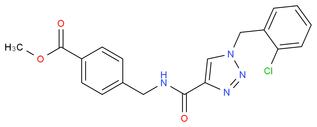 methyl 4-[({[1-(2-chlorobenzyl)-1H-1,2,3-triazol-4-yl]carbonyl}amino)methyl]benzoate_Molecular_structure_CAS_)