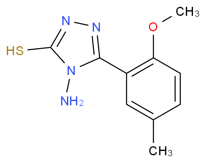4-Amino-5-(2-methoxy-5-methyl-phenyl)-4H-[1,2,4]triazole-3-thiol_Molecular_structure_CAS_)