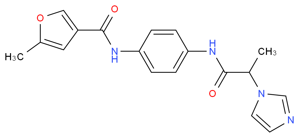 N-(4-{[2-(1H-imidazol-1-yl)propanoyl]amino}phenyl)-5-methyl-3-furamide_Molecular_structure_CAS_)