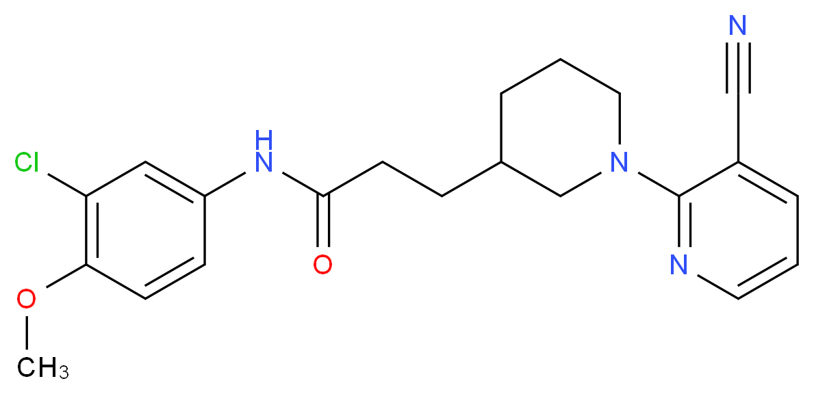 N-(3-chloro-4-methoxyphenyl)-3-[1-(3-cyanopyridin-2-yl)piperidin-3-yl]propanamide_Molecular_structure_CAS_)