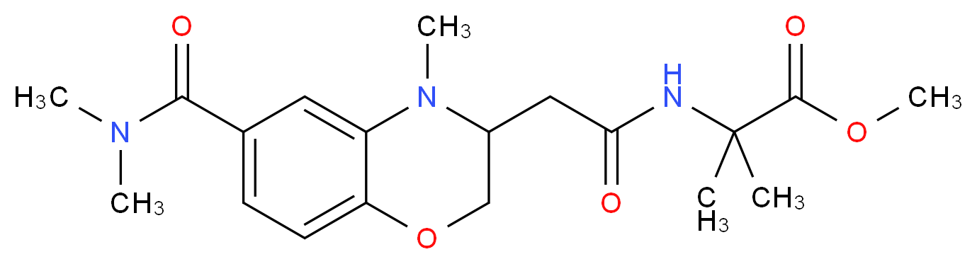 methyl 2-[({6-[(dimethylamino)carbonyl]-4-methyl-3,4-dihydro-2H-1,4-benzoxazin-3-yl}acetyl)amino]-2-methylpropanoate_Molecular_structure_CAS_)