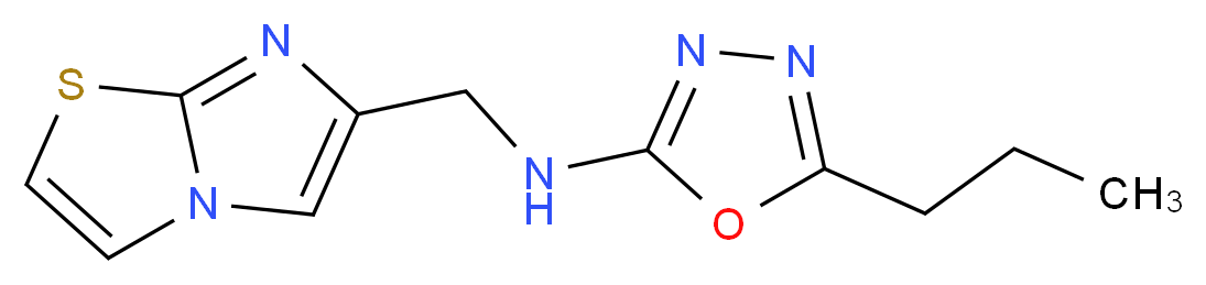 N-(imidazo[2,1-b][1,3]thiazol-6-ylmethyl)-5-propyl-1,3,4-oxadiazol-2-amine_Molecular_structure_CAS_)