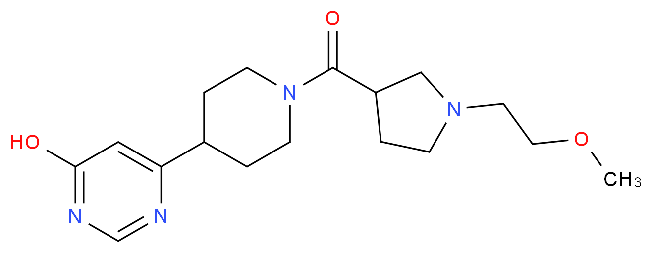 6-(1-{[1-(2-methoxyethyl)pyrrolidin-3-yl]carbonyl}piperidin-4-yl)pyrimidin-4-ol_Molecular_structure_CAS_)
