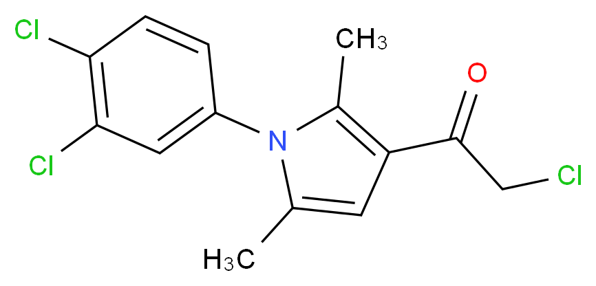 2-Chloro-1-[1-(3,4-dichloro-phenyl)-2,5-dimethyl-1H-pyrrol-3-yl]-ethanone_Molecular_structure_CAS_)