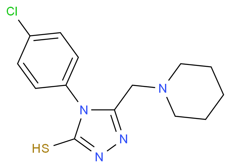 4-(4-chlorophenyl)-5-(piperidin-1-ylmethyl)-4H-1,2,4-triazole-3-thiol_Molecular_structure_CAS_65924-81-4)