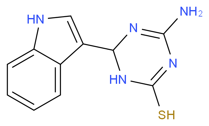 4-Amino-6-(1H-indol-3-yl)-1,6-dihydro-1,3,5-triazine-2-thiol_Molecular_structure_CAS_)
