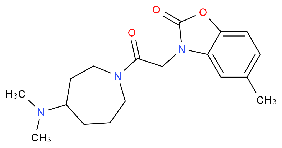 3-{2-[4-(dimethylamino)-1-azepanyl]-2-oxoethyl}-5-methyl-1,3-benzoxazol-2(3H)-one_Molecular_structure_CAS_)