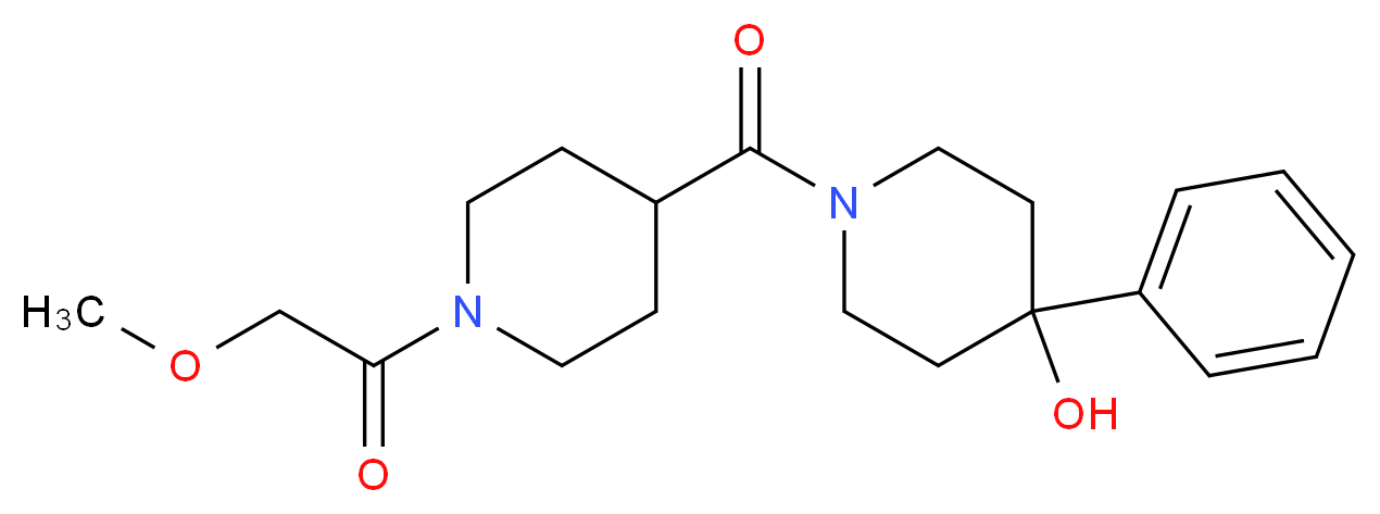 1-{[1-(methoxyacetyl)-4-piperidinyl]carbonyl}-4-phenyl-4-piperidinol_Molecular_structure_CAS_)
