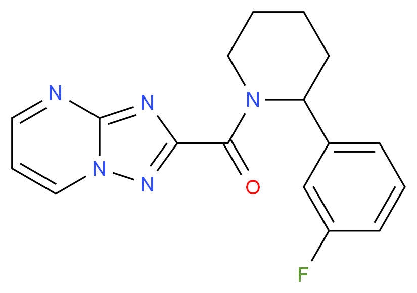 2-{[2-(3-fluorophenyl)piperidin-1-yl]carbonyl}[1,2,4]triazolo[1,5-a]pyrimidine_Molecular_structure_CAS_)