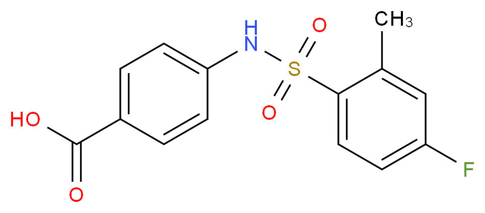 4-(4-Fluoro-2-methyl-benzenesulfonylamino)-benzoic acid_Molecular_structure_CAS_)