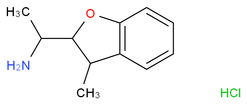 1-(3-methyl-2,3-dihydro-1-benzofuran-2-yl)ethan-1-amine hydrochloride_Molecular_structure_CAS_)