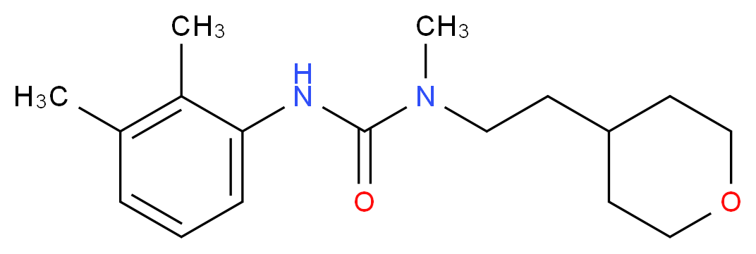 N'-(2,3-dimethylphenyl)-N-methyl-N-[2-(tetrahydro-2H-pyran-4-yl)ethyl]urea_Molecular_structure_CAS_)