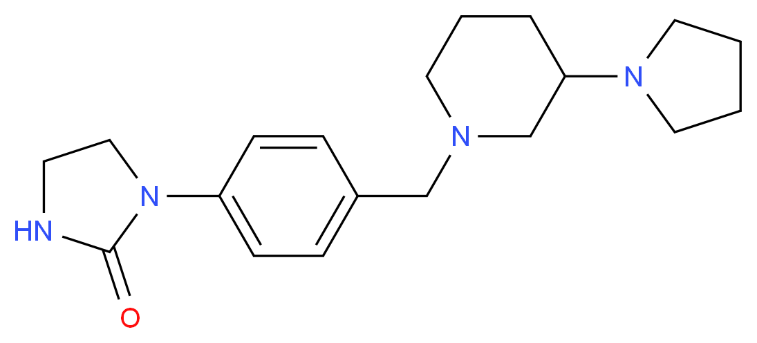 1-(4-{[3-(1-pyrrolidinyl)-1-piperidinyl]methyl}phenyl)-2-imidazolidinone_Molecular_structure_CAS_)