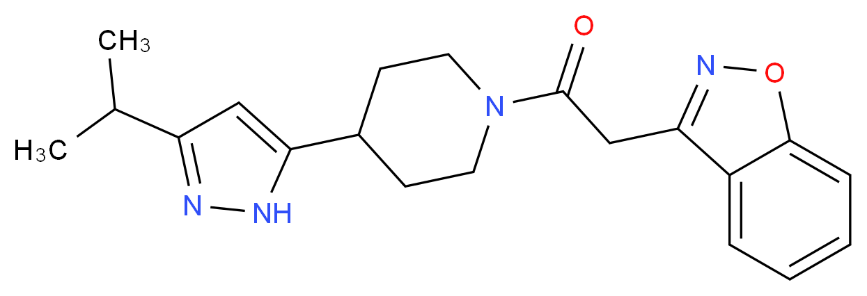 3-{2-[4-(3-isopropyl-1H-pyrazol-5-yl)piperidin-1-yl]-2-oxoethyl}-1,2-benzisoxazole_Molecular_structure_CAS_)