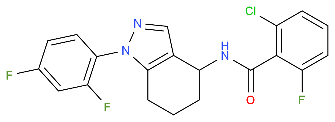 2-chloro-N-[1-(2,4-difluorophenyl)-4,5,6,7-tetrahydro-1H-indazol-4-yl]-6-fluorobenzamide_Molecular_structure_CAS_)