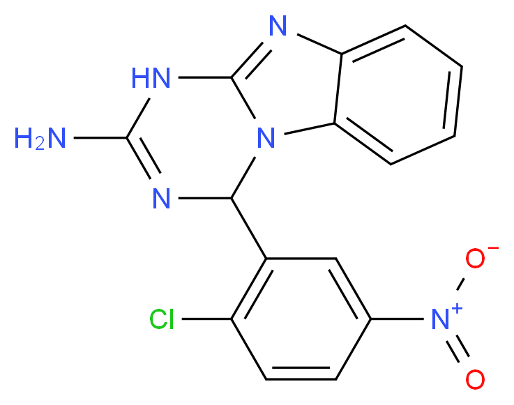 4-(2-Chloro-5-nitrophenyl)-1,4-dihydro-[1,3,5]triazino[1,2-a]benzimidazol-2-amine_Molecular_structure_CAS_)