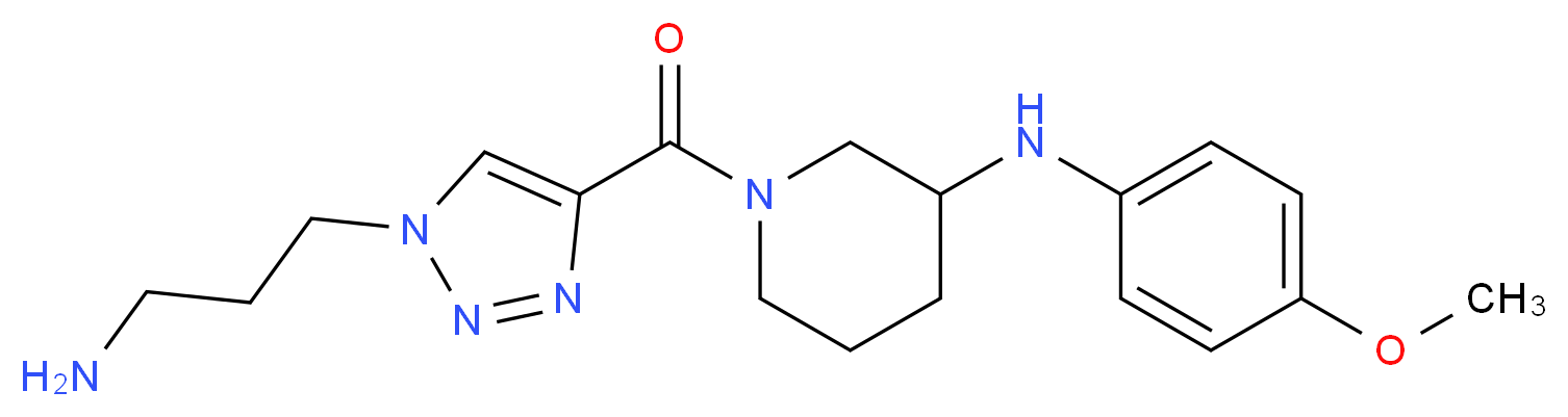 1-{[1-(3-aminopropyl)-1H-1,2,3-triazol-4-yl]carbonyl}-N-(4-methoxyphenyl)-3-piperidinamine_Molecular_structure_CAS_)