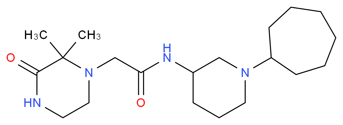 N-(1-cycloheptyl-3-piperidinyl)-2-(2,2-dimethyl-3-oxo-1-piperazinyl)acetamide_Molecular_structure_CAS_)