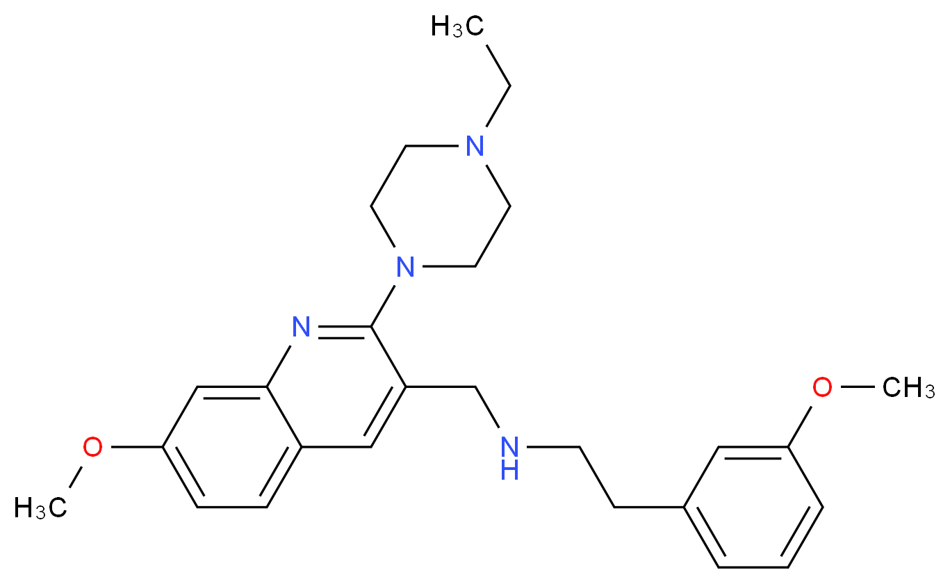 N-{[2-(4-ethyl-1-piperazinyl)-7-methoxy-3-quinolinyl]methyl}-2-(3-methoxyphenyl)ethanamine_Molecular_structure_CAS_)