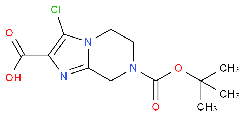 7-(tert-Butoxycarbonyl)-3-chloro-5,6,7,8-tetrahydro-imidazo[1,2-a]pyrazine-2-carboxylic acid_Molecular_structure_CAS_903130-30-3)