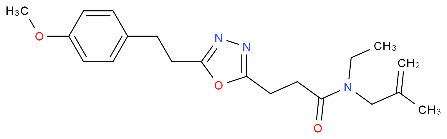 N-ethyl-3-{5-[2-(4-methoxyphenyl)ethyl]-1,3,4-oxadiazol-2-yl}-N-(2-methyl-2-propen-1-yl)propanamide_Molecular_structure_CAS_)