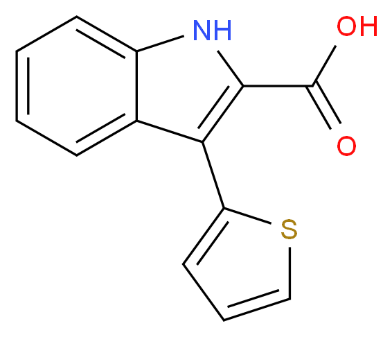 3-(2-Thienyl)-1H-indole-2-carboxylic acid_Molecular_structure_CAS_)