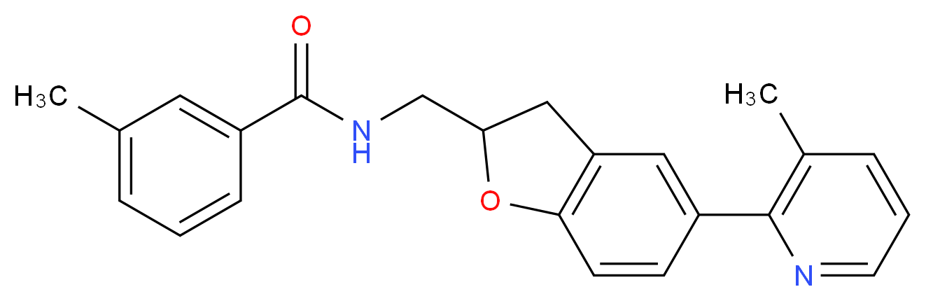 3-methyl-N-{[5-(3-methyl-2-pyridinyl)-2,3-dihydro-1-benzofuran-2-yl]methyl}benzamide_Molecular_structure_CAS_)