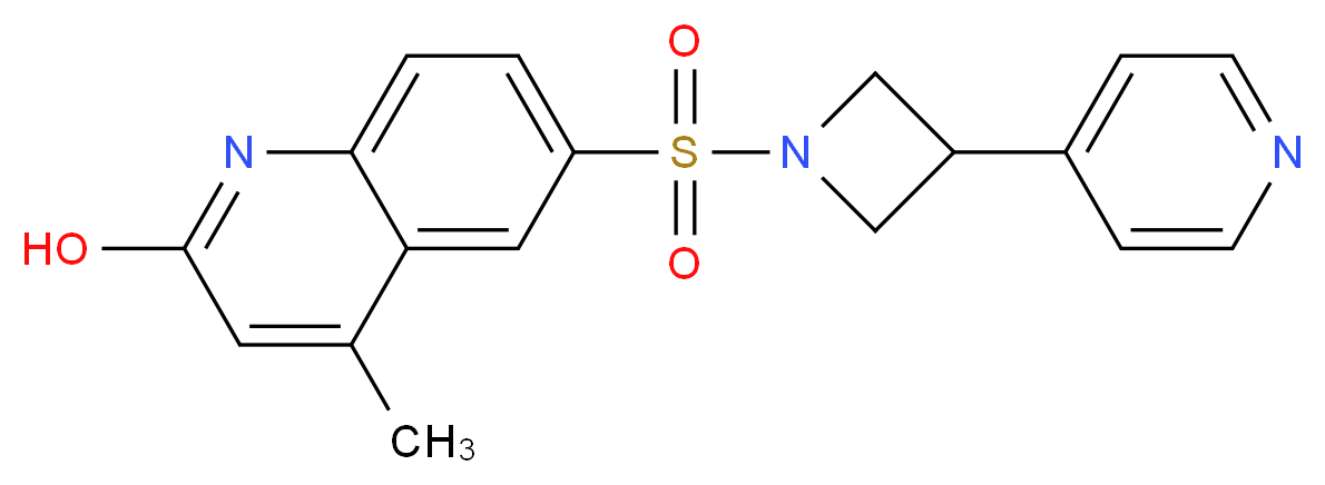 4-methyl-6-{[3-(4-pyridinyl)-1-azetidinyl]sulfonyl}-2-quinolinol_Molecular_structure_CAS_)