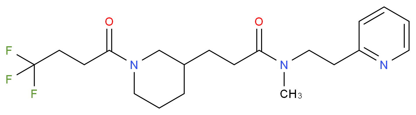 N-methyl-N-[2-(2-pyridinyl)ethyl]-3-[1-(4,4,4-trifluorobutanoyl)-3-piperidinyl]propanamide_Molecular_structure_CAS_)