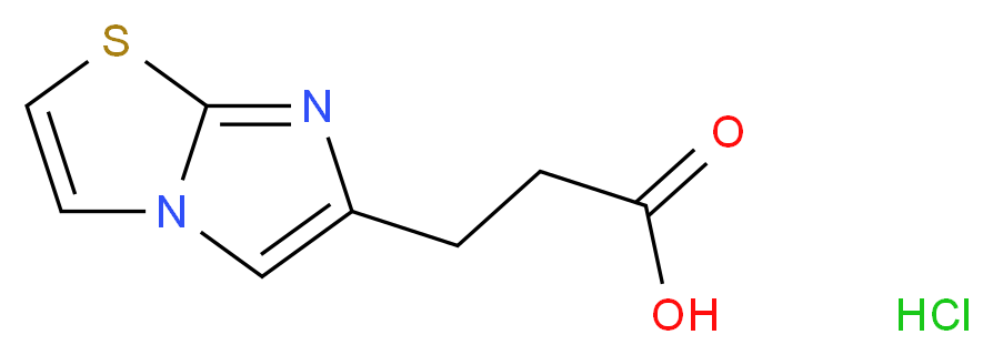 3-Imidazo[2,1-b][1,3]thiazol-6-ylpropanoic acid hydrochloride_Molecular_structure_CAS_)