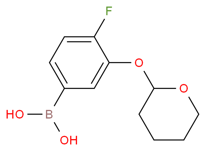 (4-Fluoro-3-((tetrahydro-2H-pyran-2-yl)oxy)phenyl)boronic acid_Molecular_structure_CAS_1217501-17-1)
