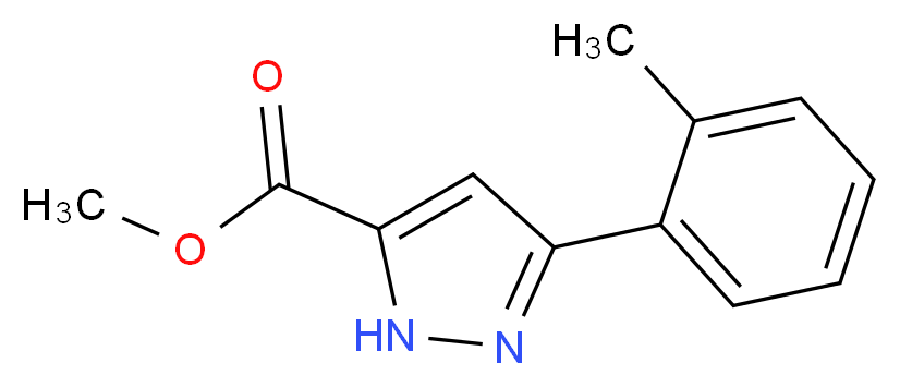 methyl 3-(2-methylphenyl)-1H-pyrazole-5-carboxylate_Molecular_structure_CAS_)