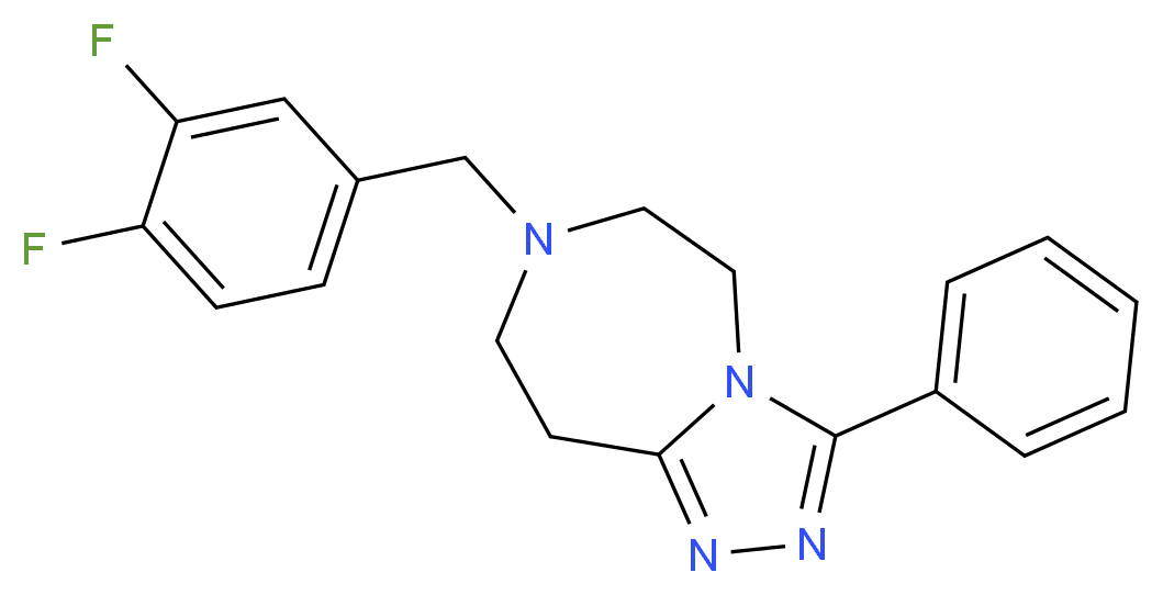 7-(3,4-difluorobenzyl)-3-phenyl-6,7,8,9-tetrahydro-5H-[1,2,4]triazolo[4,3-d][1,4]diazepine_Molecular_structure_CAS_)