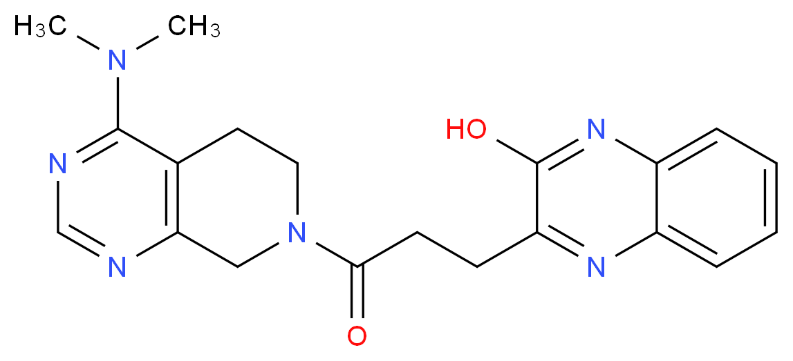 3-{3-[4-(dimethylamino)-5,8-dihydropyrido[3,4-d]pyrimidin-7(6H)-yl]-3-oxopropyl}quinoxalin-2-ol_Molecular_structure_CAS_)