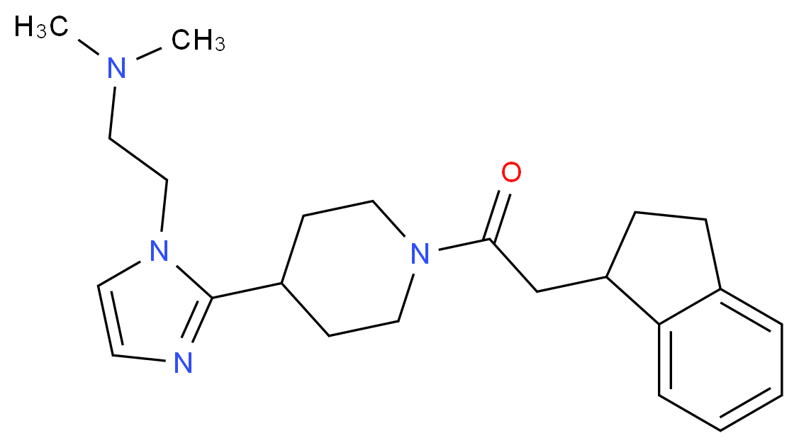 (2-{2-[1-(2,3-dihydro-1H-inden-1-ylacetyl)piperidin-4-yl]-1H-imidazol-1-yl}ethyl)dimethylamine_Molecular_structure_CAS_)