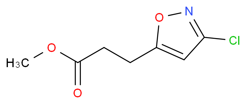 Methyl 3-(3-chloroisoxazol-5-yl)propanoate_Molecular_structure_CAS_)