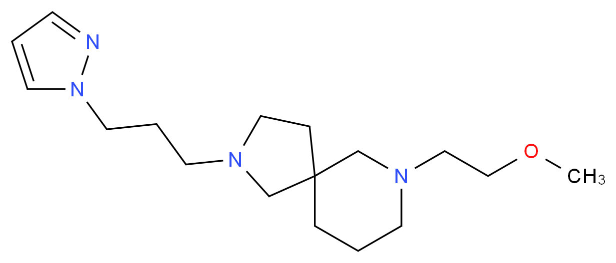 7-(2-methoxyethyl)-2-[3-(1H-pyrazol-1-yl)propyl]-2,7-diazaspiro[4.5]decane_Molecular_structure_CAS_)